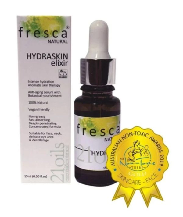 Fresca Natural Hydraskin Elixir. Award winning facial serum.